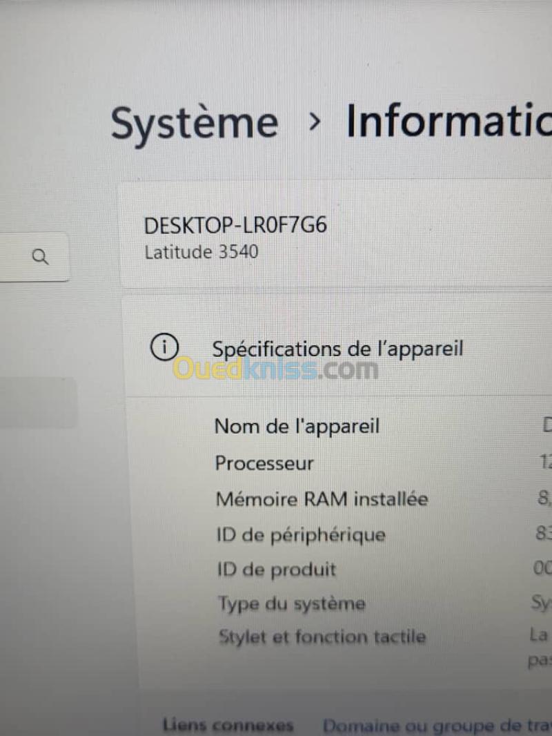 DELL LATITUDE 3540 2024 15.6 FHD | INTEL 12EME GENERATION CORE I5 1235U | 8GB RAM | 512GB M2 SSD 18