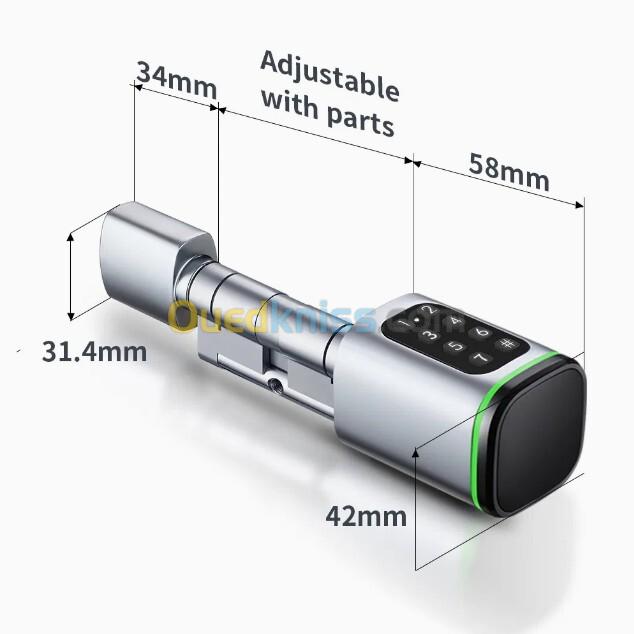 Cylindre Intelligent TTLock  Serrure Connectée Bluetooth avec Clavier à Code