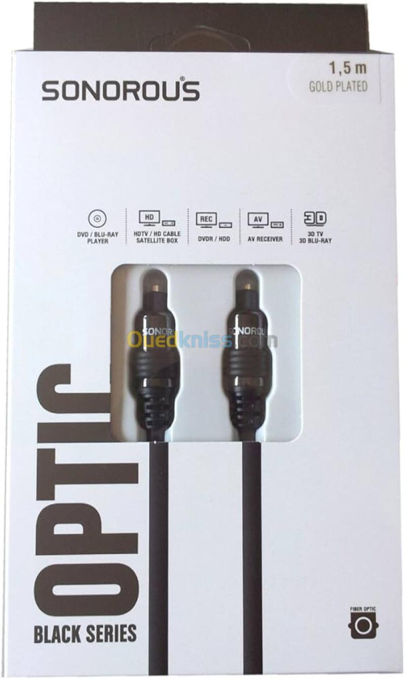 Cable optique SONOROUS AUDIO 1.5m 2