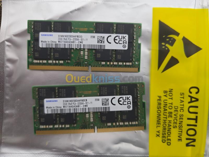 RAM 32Gb DDR4 3200Mhz Samsung | SO-DIMM Pour Laptop