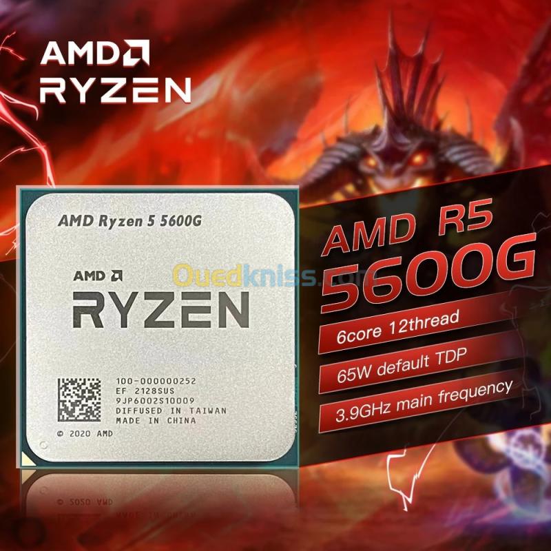  PROMO AMD Ryzen 5 5600G Tray CPU 3,5 GHz 32 Mo L3  Cache-Socket AM4 