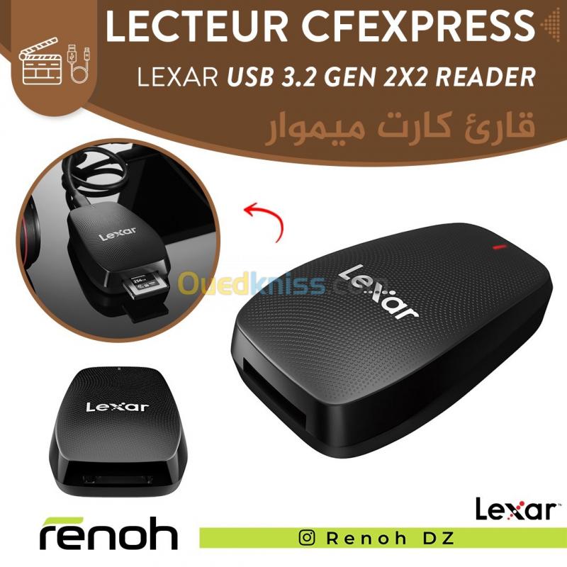  Lecteur Carte CFexpress LEXAR USB 3.2 GEN 2x2 CFexpress Reader