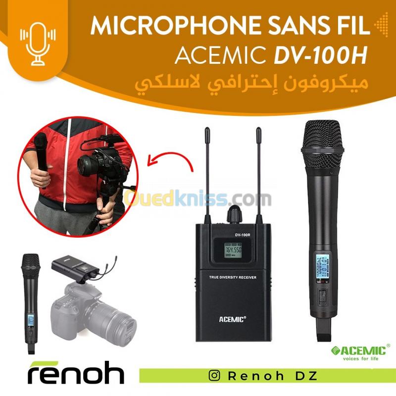  Microphone Acemic DV-100H à main pour interview TV programme C