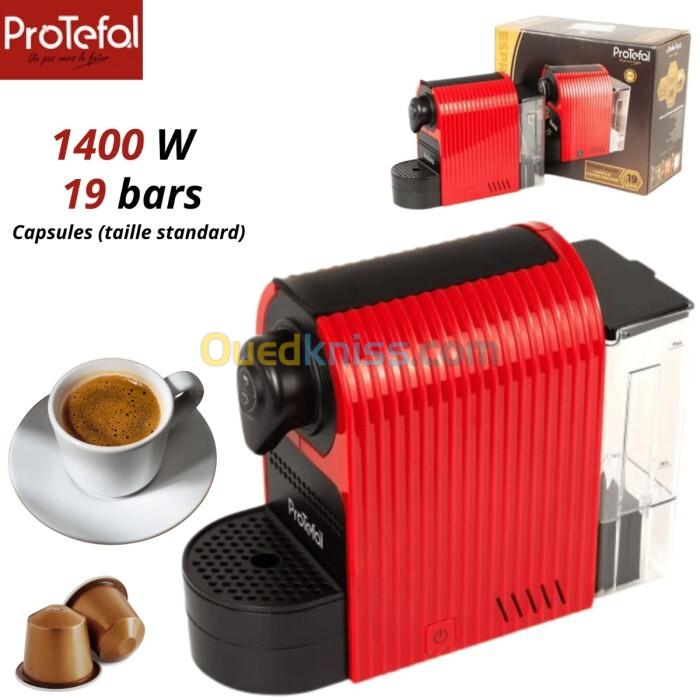 Protefal Machine à café Capsule 1400W EM-201C Rouge