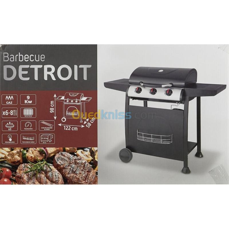 Barbecue à Gaz 3 feux sur Roues Seattle 5