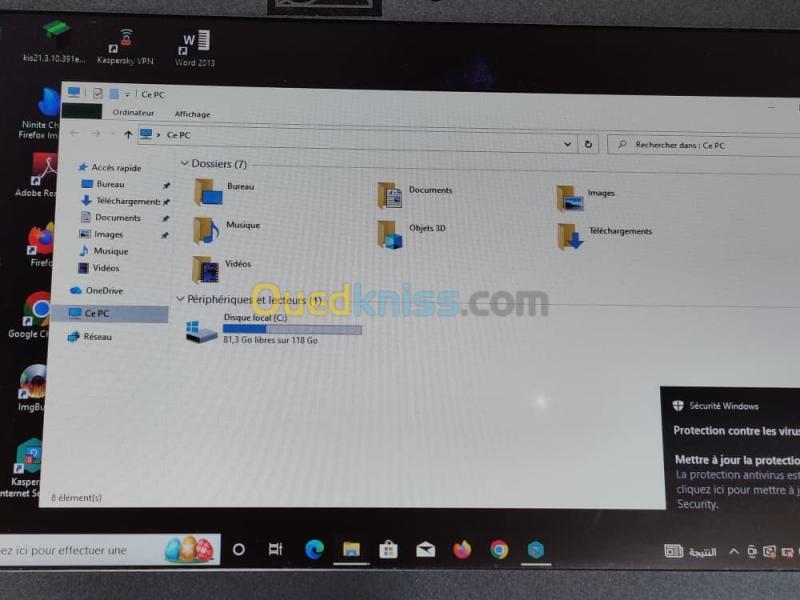 DELL LATITUDE 3380 / INTEL I5 7 EME / 8 G / 256 SSD / 14 +CARTABLE 6
