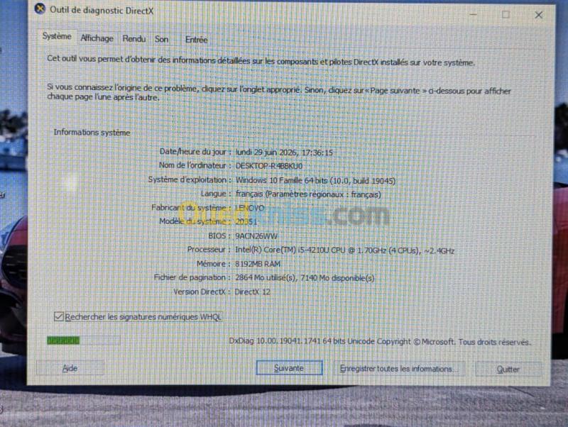 LENOVO G50-80 / I5 4EME / 8G / 256 SSD /15.6 DOUBLE CARTE GRAPHIQUE 9