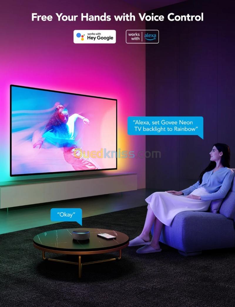 GOVEE RGBIC NEON TV BACKLIGHT - 3M 9.84FT - H61B2 - WIFI + BLUETOOTH - GOOGLE - MULTI MODES - MUSIC 4