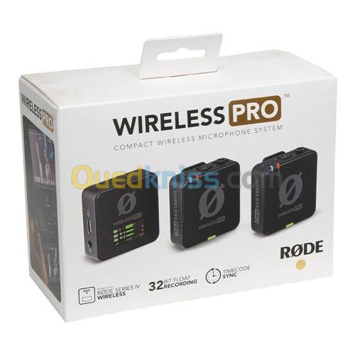 RODE WIRELESS PRO - MICROPHONE SANS FIL - ULTRA-COMPACT - 2TX + 1RX  - 3,5mm - PHONES & CAMERA