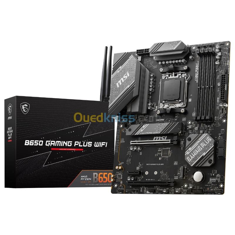 MSI B650 GAMING PLUS WIFI - ATX SOCKET AM5 - AMD B650 -4X DDR5 - M.2 PCIE 4.0 - WI-FI 6E - LAN 2.5