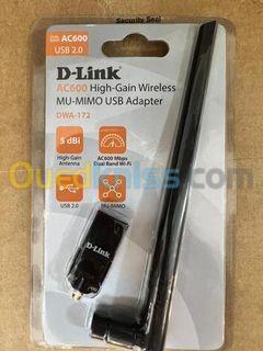  D-Link Adaptateur USB Wireless AC600 Dual-Band - DWA-172
