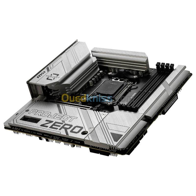 MSI B650M PROJECT ZERO - MICRO ATX SOCKET - AM5 B650 - 4X DDR5 - M.2 PCIE 4.0 - WI-FI 6E - LAN 2.5 3