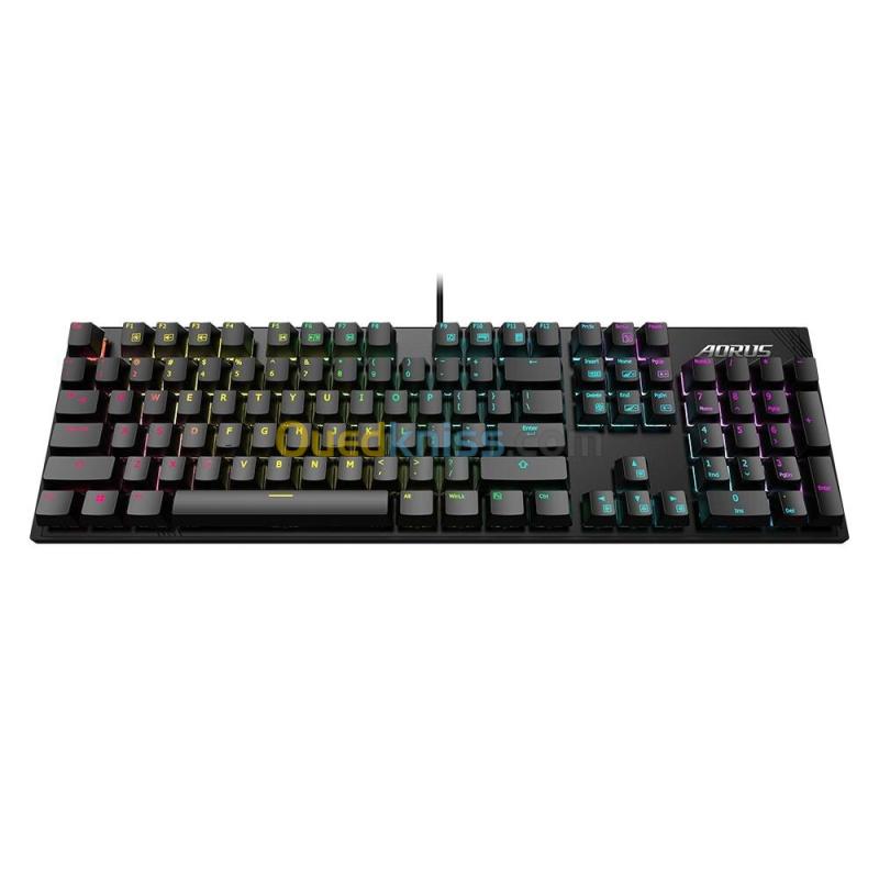 GIGABYTE AORUS K1 RGB FUSION - CLAVIER MECANIQUE FILARE - RÉTROÉCLAIRÉ RED - ANTI-GHOSTING - USB 4