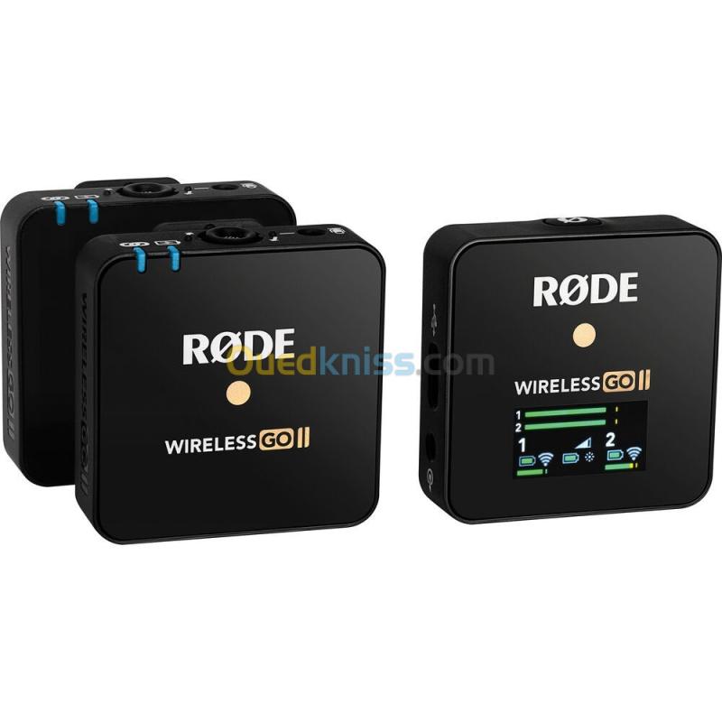 RODE WIRELESS GO II DUAL CHANNEL SYSTÈME DE MICROPHONE NUMÉRIQUE SANS FIL COMPACT AVEC MICRO 4