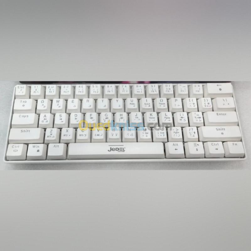 JEDEL KL-61 - CLAVIER GAMING MÉCANIQUE SANS FIL - BLEU SWITCH - RGB - ANTI-GHOSTING - 60% - QWERTY 4