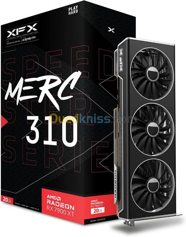  XFX SPEEDSTER MERC 310 AMD Radeon RX7900 XT Black Edition 20 Go GDDR6, AMD RDNA  3