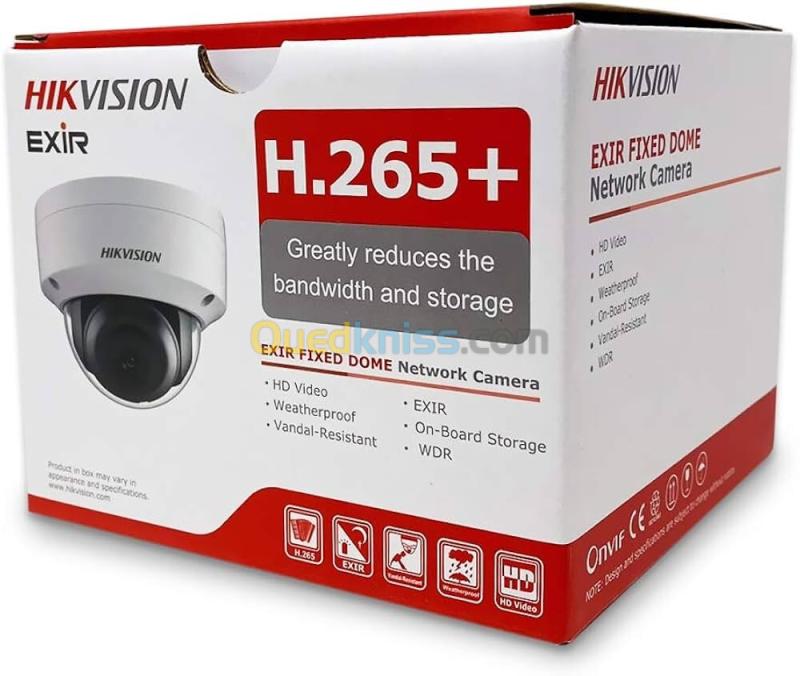 HIKVISION H.265+ - CAMÉRA DE SURVEILLANCE - 2MP - FULL HD - DOME - IR 30M - IP67 - 2.8MM - WHITE 2