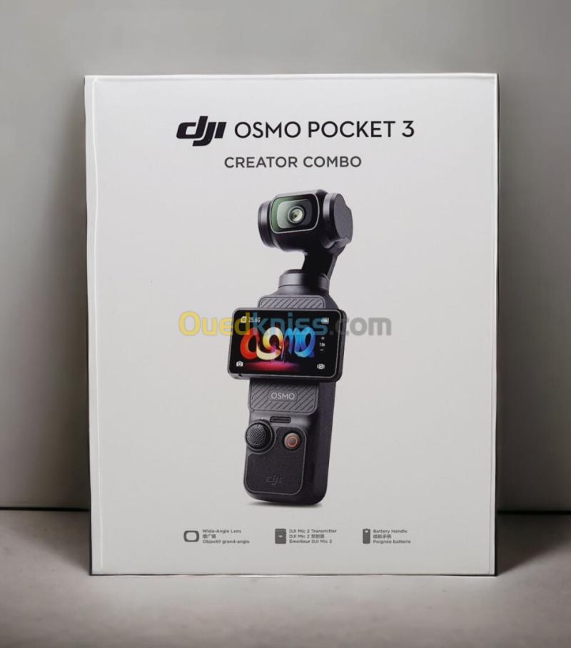 DJI OSMO POCKET 3 - CREATOR COMBO - CAMÉRA PORTABLE - 4K 60 FPS - 2" OLED - MICRO SD - 4X ZOOM - CMOS - BLACK