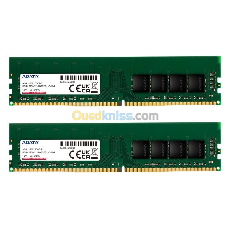 RAM ADATA 8GB DDR4 DESKTOP - UDIMM 3200MHZ - INTEL & AMD - CAS 1.2V - 288-PIN DIMM 3