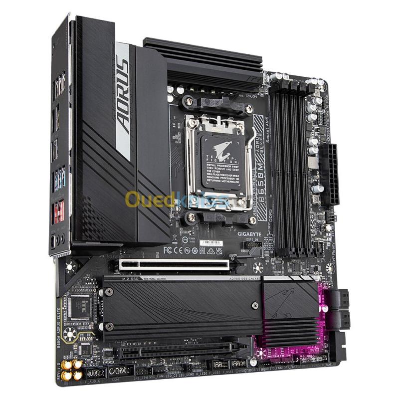 GIGABYTE B650M AORUS ELITE - CARTE MÈRE MICRO ATX - SOCKET AM5 - 4 x DDR5 - 1 x PCIe 4.0 X16 - 3 x M.2 (1 x PCIe 5.0 + 2 x PCIe 4.0) NVMe - LAN 2.5GBE - USB 3.2 - BLACK 4