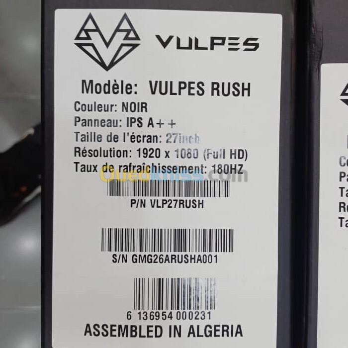 VULPES RUSH - ÉCRAN GAMING 27" - DALLE IPS - FULL HD - 180HZ - 1MS - RGB - PC & CONSOLE - BLACK 4