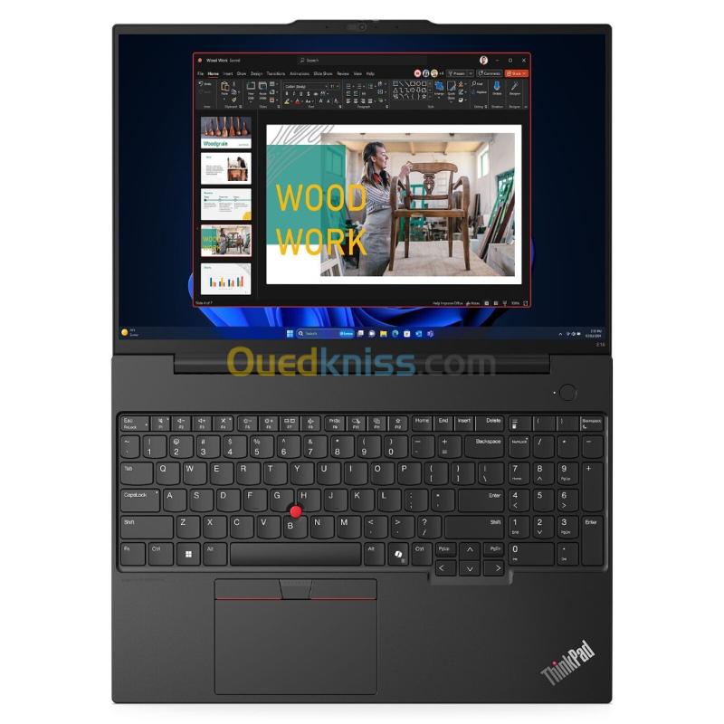 LENOVO THINKPAD E16 GEN 2 - CORE ULTRA 5 125U - 8GO - 512GO - 16" FHD+ - RÉTROÉCLAIRE - AZERTY - UHD 6