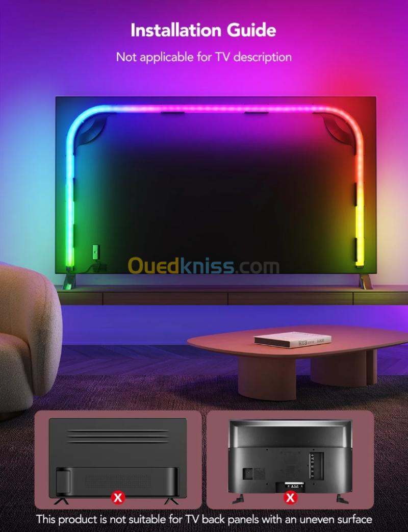 GOVEE RGBIC NEON TV BACKLIGHT - 3M 9.84FT - H61B2 - WIFI + BLUETOOTH - GOOGLE - MULTI MODES - MUSIC 7
