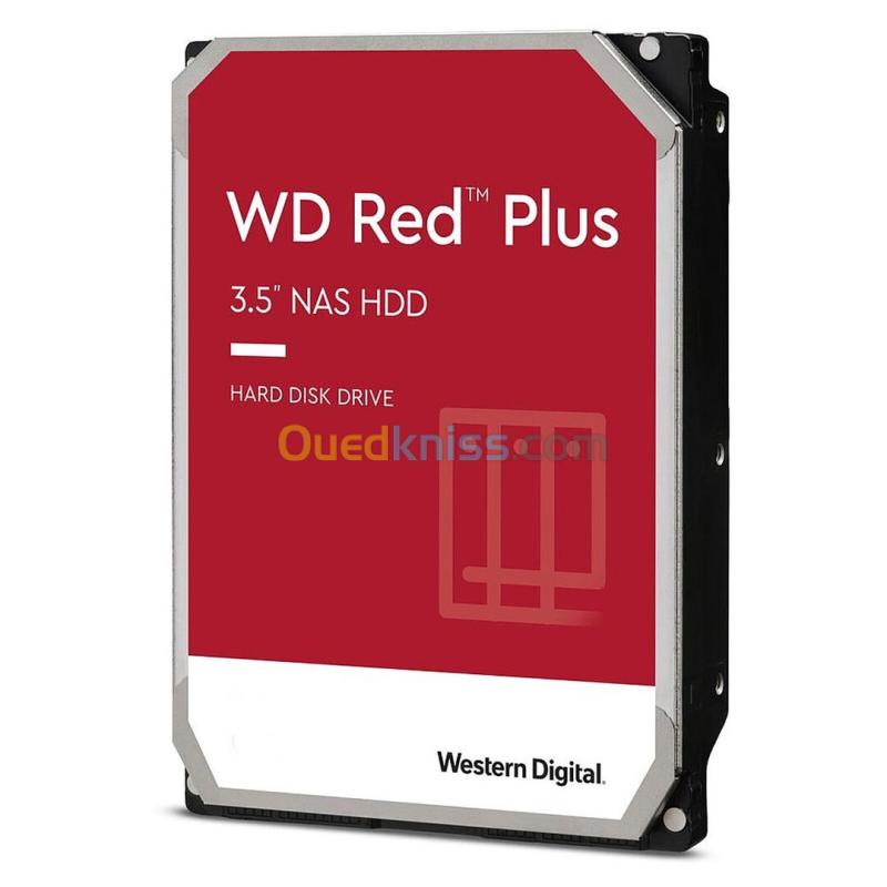 WD RED PLUS NAS WARE 2TB - DISQUE DUR HDD 3.5" - 5400 RPM - SATA 6 GB/S - 64MB CACHE - WD20EFPX 2