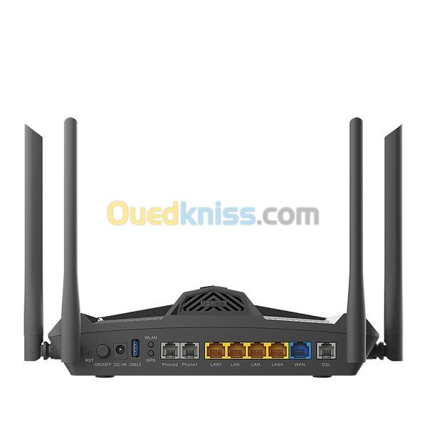 D-LINK DSL-X1852E - MODEM ROUTER AX1800 - WIFI6 MESH - ADSL2+/VDSL2 - DUAL CORE -1800 MBPS - MU-MIMO 3