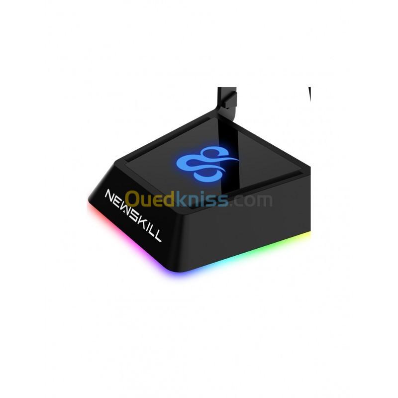  Newskill  Support Pour Casque  - Éclairage RGB - Hub USB 