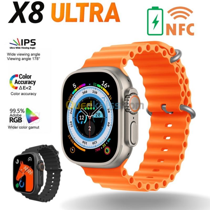  Smartwatch X8 Ultra étanche NFC 2.08 pouces