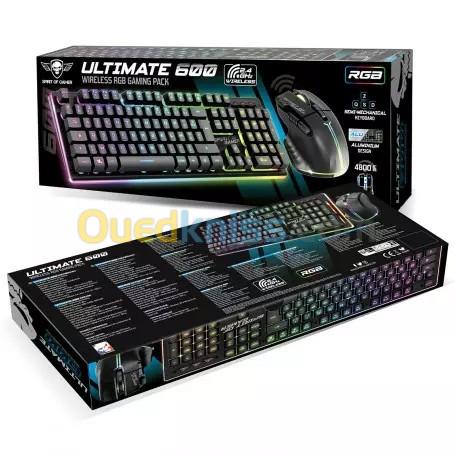 Clavier Souris Spirit of Gamer Ultimate 600 Wireless Blanc (CLS-MK600SWT)