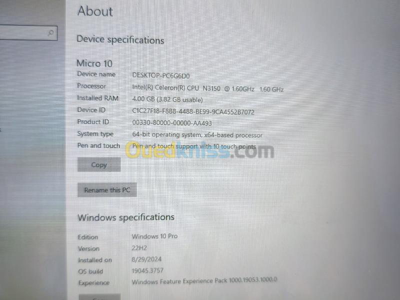 Pc portable Lenovo ecr:11.5 6