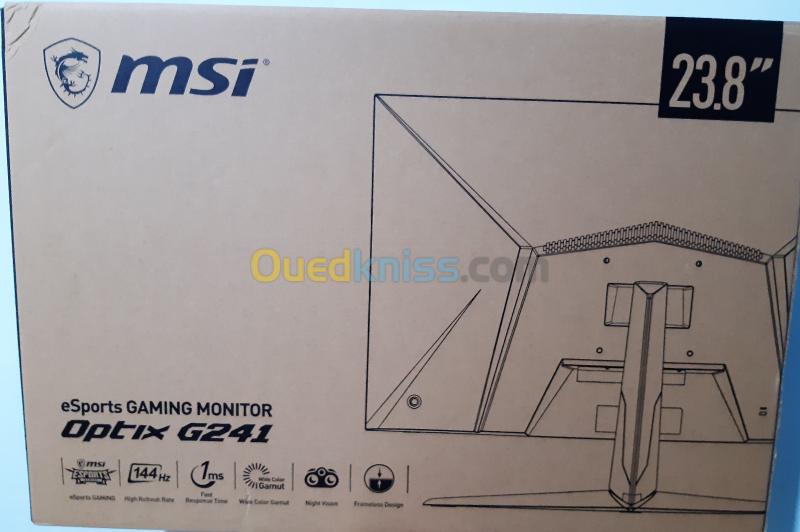  Écran MSI Optix G241 eSports Gaming Monitor 144hz 1920x1080 (FHD) 