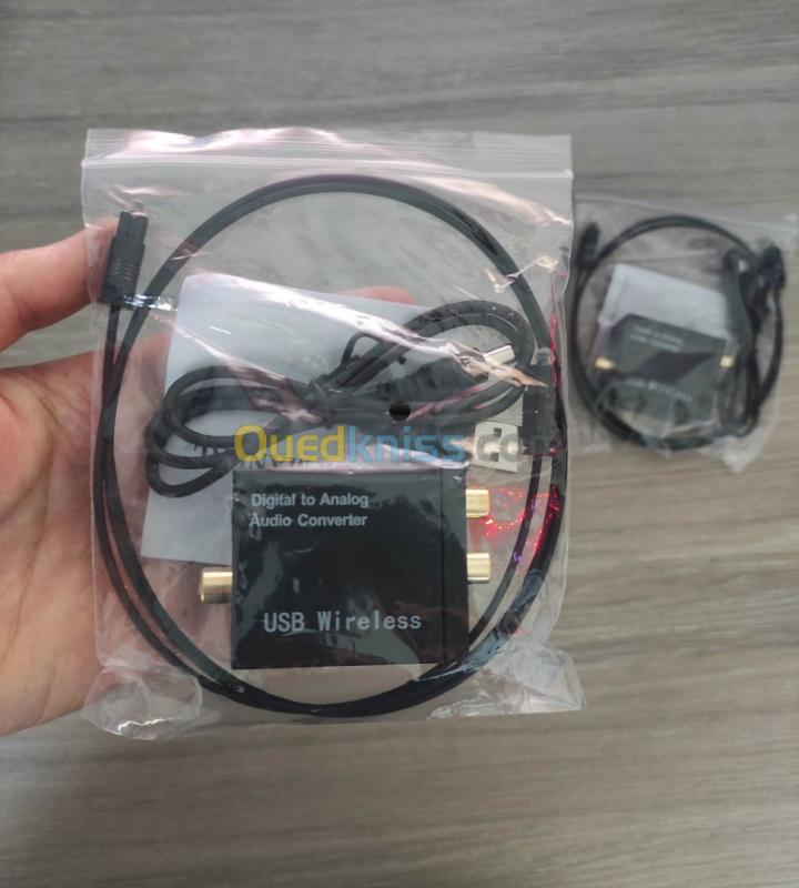  Adaptateur Bluetooth ( fibre optique to RCA R/L ) pour télévision et autres