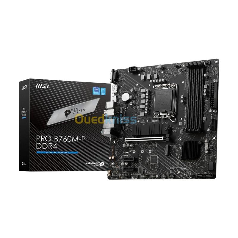 MSI PRO B760M-P DDR4 - MICRO ATX - SOCKET 1700 - 4X DDR4 - M.2 PCIE 4.0 - USB 3.1 - PCIE 4.0 16X -