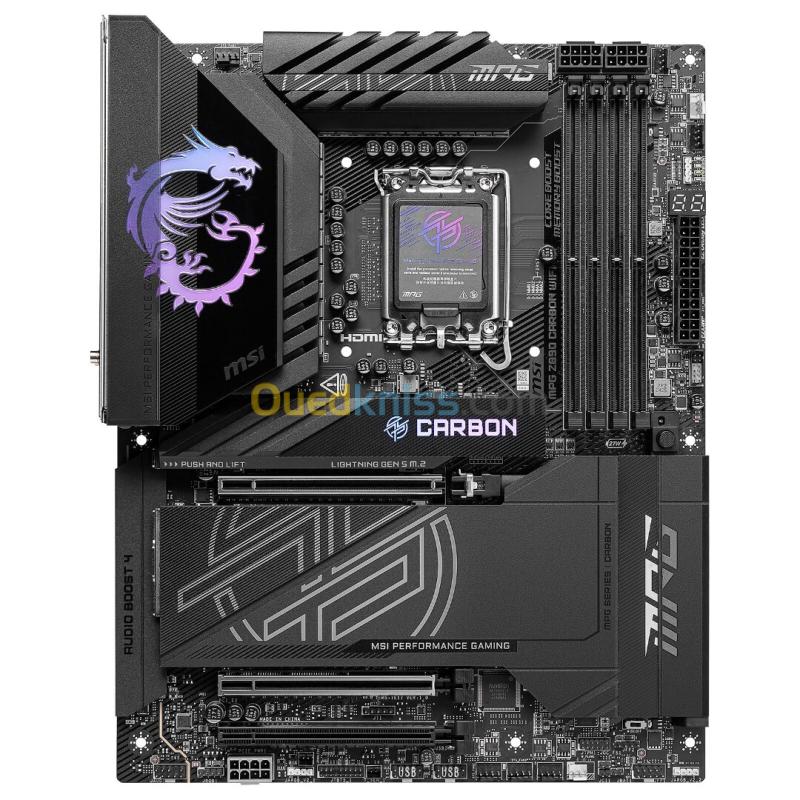 MSI MPG Z890 CARBON WIFI - ATX SOCKET 1851 - Intel Z890 - 4X DDR5 - M.2 PCIE 5.0 - WI-FI 7 3