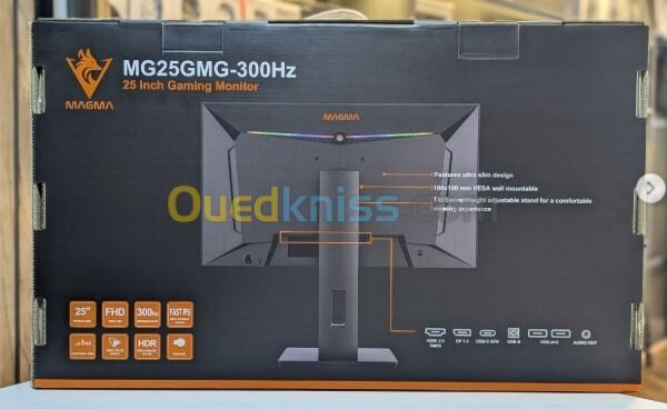 MAGMA MG25GMG - ECRAN 25" - FULL HD - FAST IPS - 300HZ - 1MS - HDR - RGB - HAUT-PARLEURS - HDMI / DP 1.4 - PIED AJUSTABLE - BLACK 3