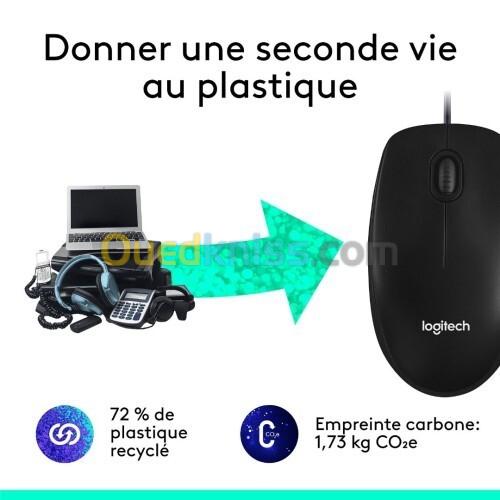 LOGITECH MOUSE M100 - SOURIS FILAIRE - AMBIDEXTRE - CAPTEUR OPTIQUE 1000 DPI - 3 BOUTONS - BLACK 5