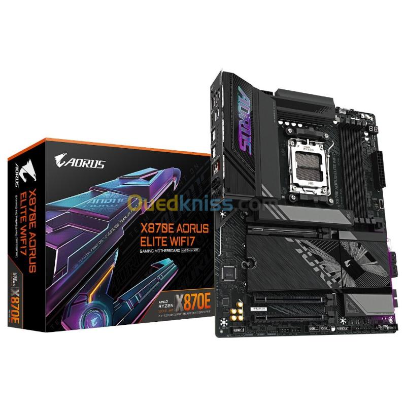 GIGABYTE X870E AORUS ELITE WIFI7 - CARTE MÈRE ATX - SOCKET AM5 - 4xDDR5 - BLUETOOTH - 4xM.2 -LAN 2.5