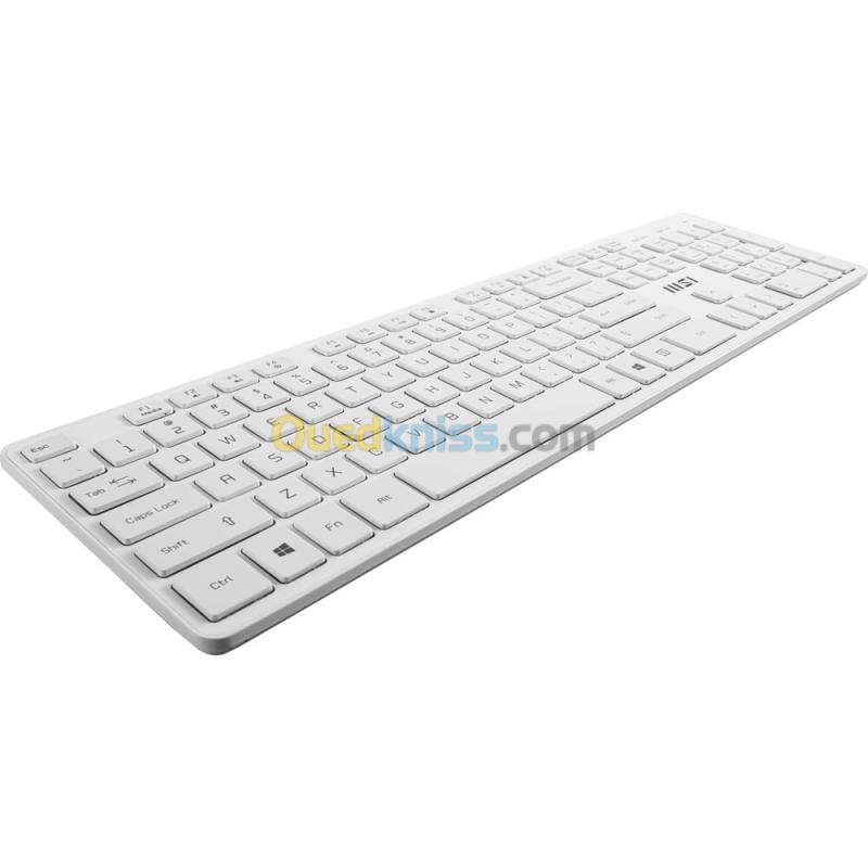 MSI COMBO CLAVIER + SOURIS SANS FIL - RF1430 - AZERTY - USB-A - 100% AVEC PAVÉ NUMÉRIQUE - WHITE 2