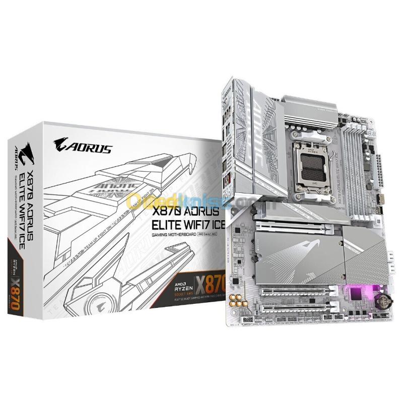 GIGABYTE X870E AORUS ELITE WIFI7 ICE - CARTE MÈRE ATX - SOCKET AM5