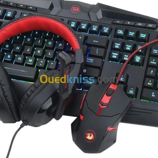 REDRAGON S101-BA-2 - COMBO 4en1 - CLAVIER + SOURIS + CASQUE + TAPAIS - RVB - 7200 DPI - BLACK 3
