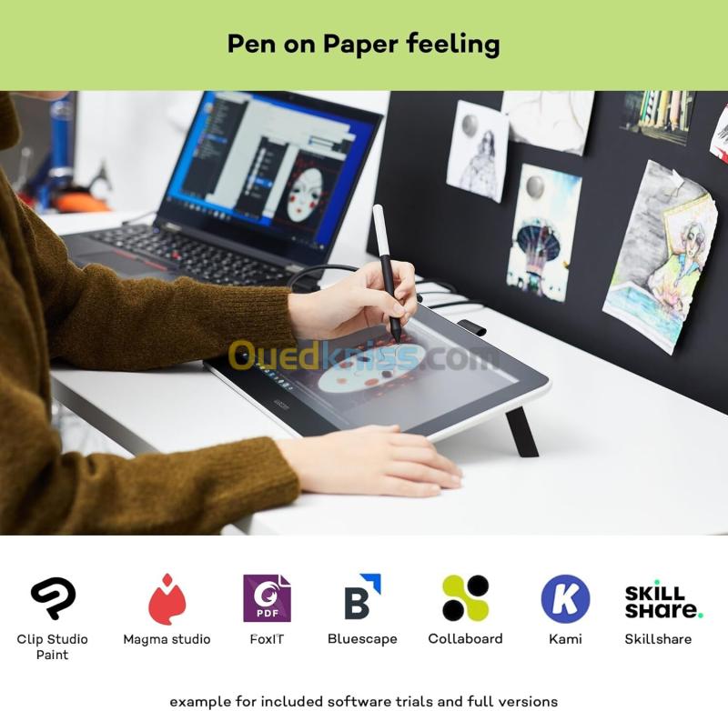 WACOM ONE 13 PEN DISPLAY - TABLETTE GRAPHIQUE DTC133W0B - 13.3" TACTILE FHD - STYLET - USB-C -BLACK 4