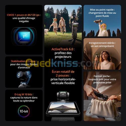 DJI OSMO POCKET 3 CREATOR COMBO - 4K 60 FPS - 2" OLED - MICRO SD - 4X ZOOM - CMOS - BLACK 6