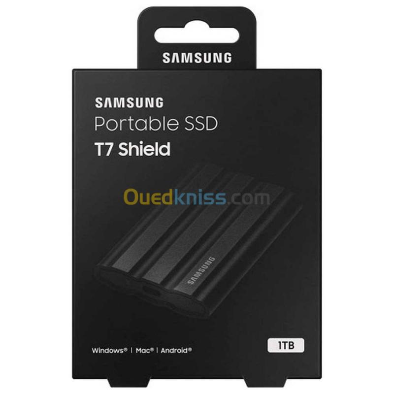  Samsung SSD Portable T7 Shield 1To - Externe - USB 3.2 Type C- 1 050 Mo/S