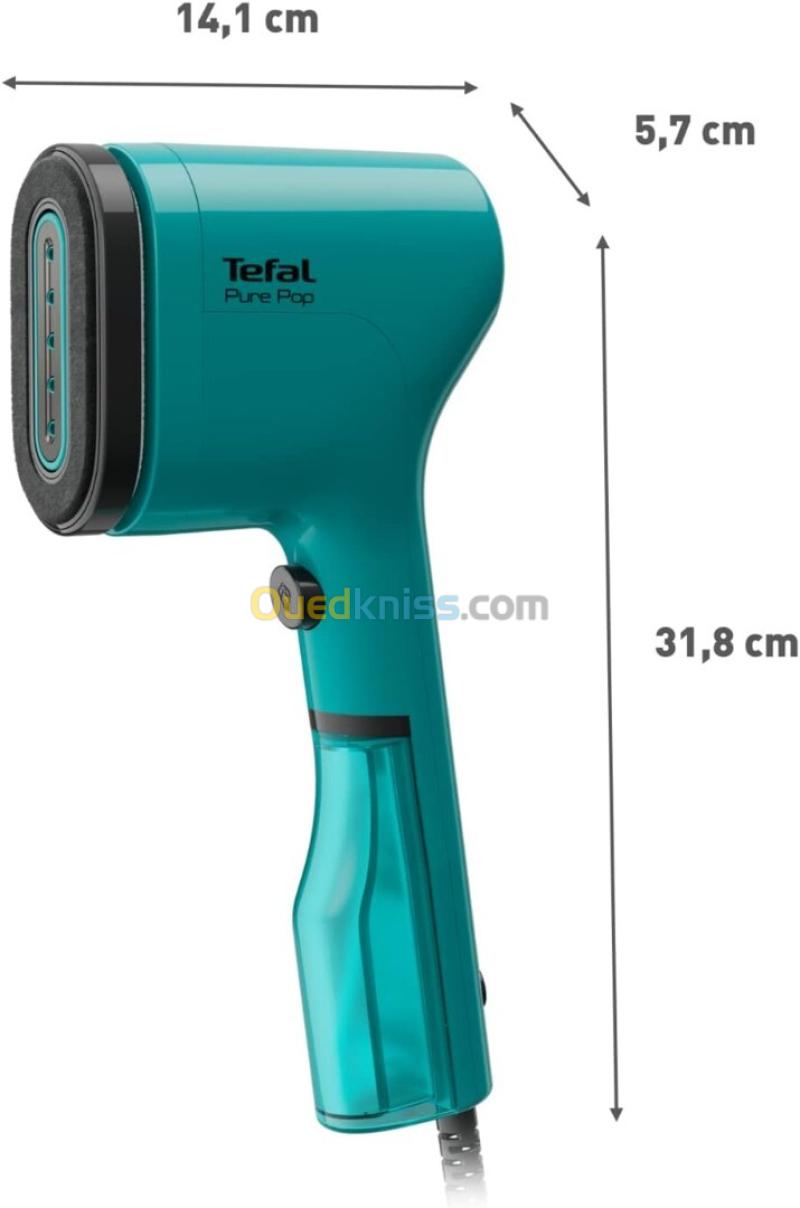 Défroisseur Vapeur à Main Tefal Pure Pop 1300W Vert - Défroisseur Portatif de voyagef Compact 70 ml, Semelle Réversible et Chauffe en 15 Secondes 10