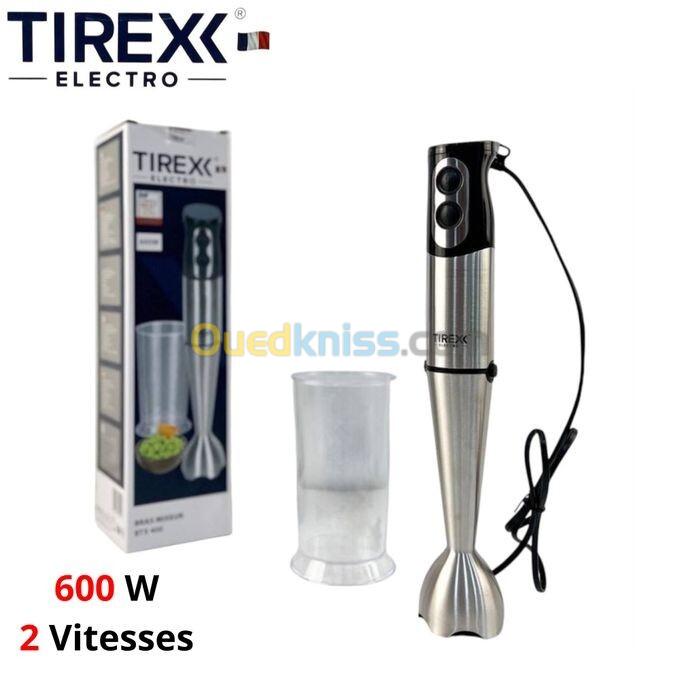 Bras Mixeur Plongeant En Inox - 600 W 2 Vitesses Avec Tasse TIREXX - خلاط يدوي كهربائي