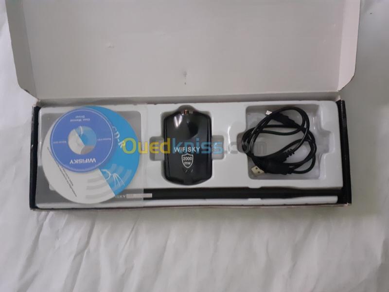 WiFi SKY 2000 mw USB  Long Range Adapter  10 DBi 2
