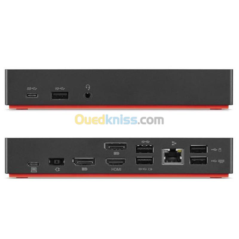 Lenovo ThinkPad USB-C Dock Gen2 Réplicateur de ports pour ordinateur portable (2x DisplayPort / 1x HDMI / 1x USB 3.1 Type C / 3x USB 3.0 / 2x USB 2.0 / Audio)